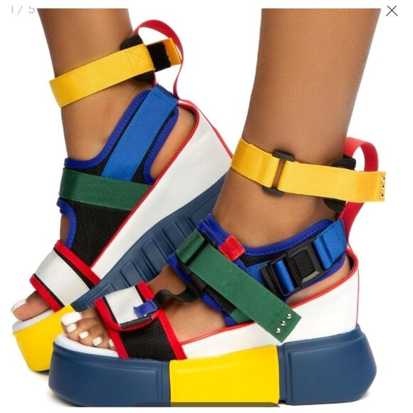 Anthony Wang Cranberry 02 Platform Sandals Womens Size 40 9/9.5 NWB - Picture 2 of 16